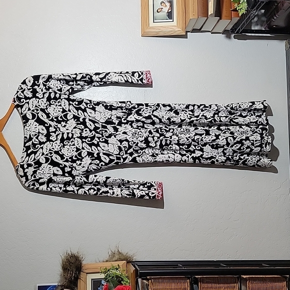 DIANA MORGAN Stretchy Mock Chest Wrap Dress 6 - Picture 6 of 8